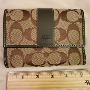 Coach Signature Trifold Wallet